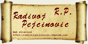 Radivoj Pejčinović vizit kartica